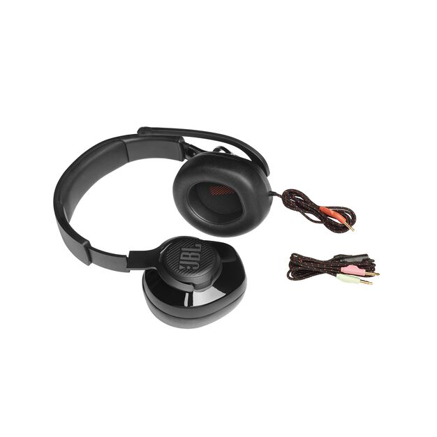 JBL Quantum 200 - Black - Wired over-ear gaming headset with flip-up mic - Detailshot 7